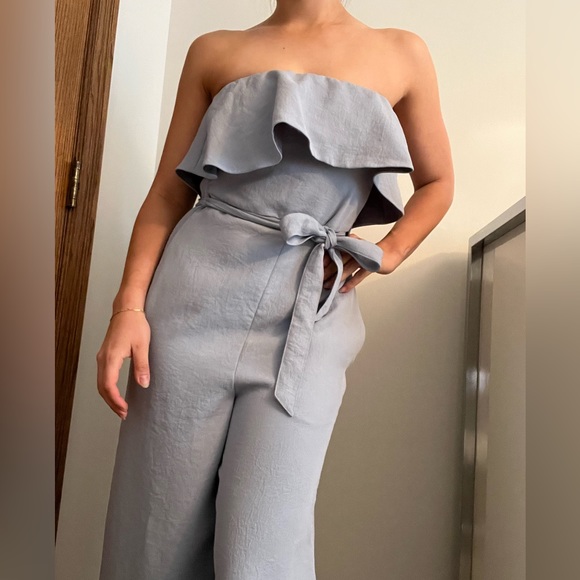 BABATON Flutter Jumpsuit- Light Blue - Picture 1 of 7